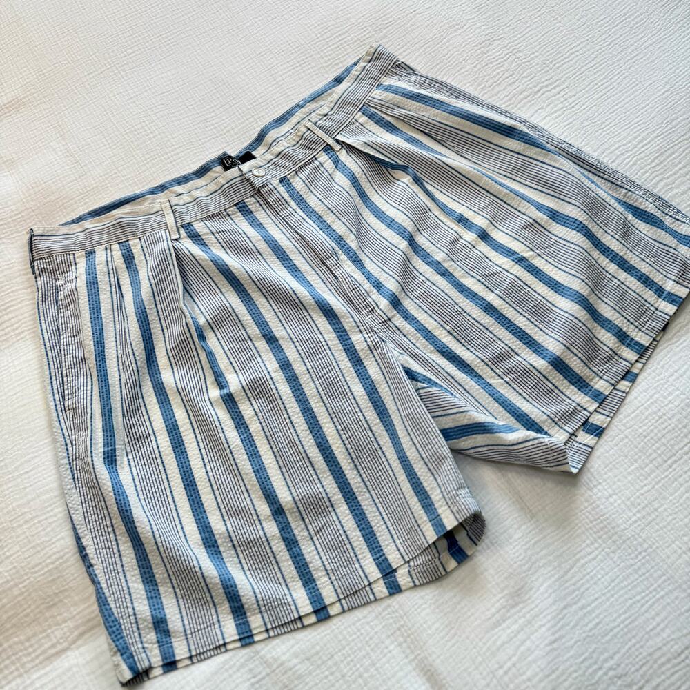 Polo Ralph Lauren Seersucker Shorts Tyler Blue White Stripes Men’s 42 VTG Preppy - Picture 5 of 15